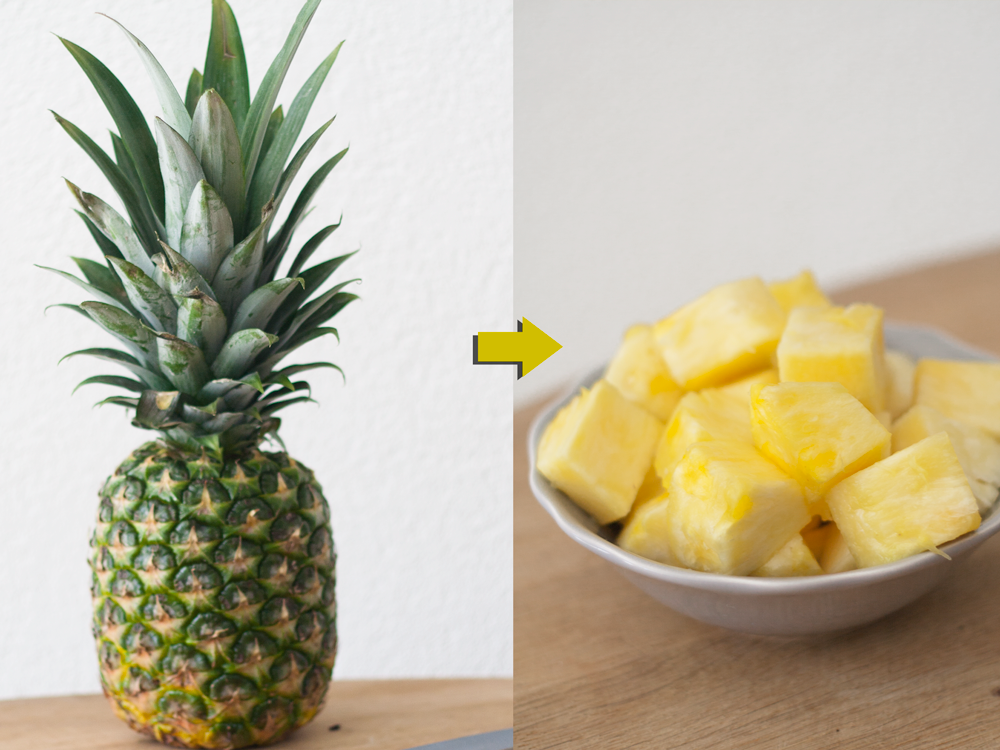 Hoe snij je een ananas?