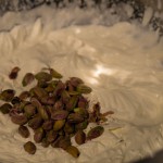 Vegetarisch kerstmenu nagerecht: chocolade semifreddo met pistache
